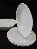 5-pc Corelle WINTER FROST WHITE Snack Set 2-Qt SERVING & 20-oz PASTA Soup BOWLS