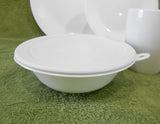 ❤️ NEW 30-pc Corelle WINTER FROST WHITE DINNERWARE SET w/ Mugs & Plastic Covers
