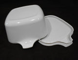 ❤️ NEW 2-pc CORNINGWARE WHITE PETITE P-43 & Plastic COVER Pyroceram Dish Pan