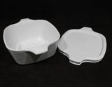 ❤️ NEW 2-pc CORNINGWARE WHITE PETITE P-43 & Plastic COVER Pyroceram Dish Pan