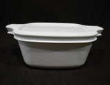 ❤️ NEW 2-pc CORNINGWARE WHITE PETITE P-43 & Plastic COVER Pyroceram Dish Pan