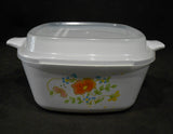 ❤️ NEW 2-pc CORNING Corelle P43 WILDFLOWER Petite Pan & COVER Lid Microwave Dish