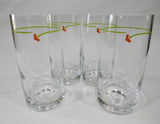 ❤️ NEW 4 Corelle WILDFLOWER 12-oz TUMBLER GLASSES 5.5" Drinkware *Orange Blossom