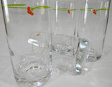 ❤️ NEW 4 Corelle WILDFLOWER 16-oz HIGH BALL 6" TUMBLER GLASSES *Orange Blossom