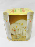 ❤️ NEW 4 Corelle WILDFLOWER 16-oz HIGH BALL 6" TUMBLER GLASSES *Orange Blossom