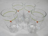 ❤️ NEW 4 Corelle WILDFLOWER 12-oz TUMBLER GLASSES 5.5" Drinkware *Orange Blossom