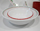 ❤️ NEW 17-pc Corelle WINTER HOLLY Dinnerware Set CHRISTMAS Holidays Red Band