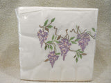 Corelle WISTERIA UPick: DINNER or BEVERAGE NAPKINS 50 ct. 2-ply Purple Pink Floral