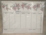 Corelle WISTERIA 11" x 8.5" Magnetic Refrigerator Dry Erase Board Weekly Reminder Notes