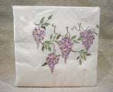 Corelle WISTERIA UPick: DINNER or BEVERAGE NAPKINS 50 ct. 2-ply Purple Pink Floral