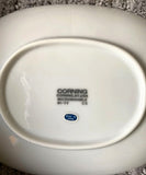 Corelle WISTERIA GRAVY BOAT & UNDERPLATE Sauce Purple Floral Porcelain Stoneware