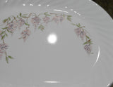 Corelle WISTERIA 12x10 SERVING PLATTER Plate Light Purple Swirled Fluted Rim