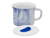 ❤️ CORNINGWARE 20-oz Soup MEAL MUG Microwave Vent Lid MARBLE or SPECKLED BLUE