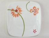NEW Corelle PRETTY PINK Square Floral 6 1/2 BREAD Appetizer DESSERT PLATE