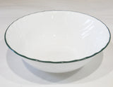 *NRM CORELLE Impressions CALLAWAY 1-Qt SERVING BOWL 8 1/2" Fluted Ivy Green Rim