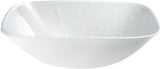 ❤️ Corelle Boutique CHERISH Square 1.5-Qt SERVING BOWL 9" White Embossed Floral