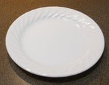 ❤️ 1 CORELLE Impressions ENHANCEMENTS 9" LUNCH Salad PLATE White Swirl Rim