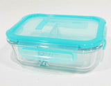 PYREX 2.1 Cup MEALBOX Meal Prep Leftover Divided Glass Storage Microwave Safe