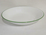 Corelle GREEN RIM 20-oz PASTA BOWL Shallow Soup *Shadow Iris Summer Blush Meadow