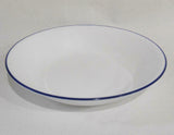 ❤️ Corelle BRIGHT BLUE RIM 20-oz PASTA BOWL Shallow Soup *Cobalt Circles True Ocean