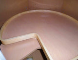 27x19 LAZY SUSAN Kitchen Cabinet CLEAR PLASTIC GRIP SHELF LINER Kidney Shape *NO Pole