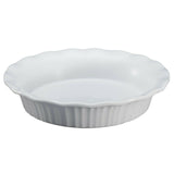 ❤️ Corelle Corningware FRENCH WHITE 9" DEEP PIE PLATE Stoneware DISH Fluted Rim