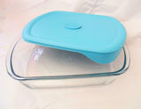 ❤️ 8212 PYREX Pro Deluxe RECTANGULAR 12 Cup / 3 Qt DISH & COVER *Turquoise Blue