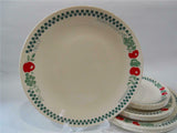 1 Corelle FARM FRESH Sandstone 10 1/4" DINNER PLATE Green Gingham Apples