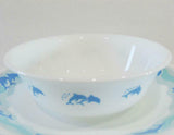 *VGC Corelle OCEAN DANCE 18-oz SOUP Cereal BOWL Blue Green Sea Playful Dolphins