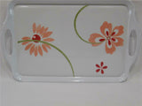 Corelle PRETTY PINK Melamine RECTANGULAR TRAY Serving 19 x 11 Ink Washed Floral
