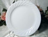 ❤️ 1 CORELLE Impressions ENHANCEMENTS 9" LUNCH Salad PLATE White Swirl Rim