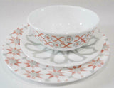 *NEW 16-pc Corelle AMALFI ROSA w/Prairie Garden Red DINNERWARE SET Plates Bowls