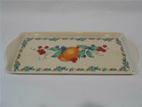 Corelle ABUNDANCE Fruit Sandstone Melamine Plastic TIDBIT TRAY Serving 15 x 6