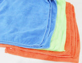 10-pc Colorful MICROFIBER Cleaning Cloths Dishcloths 12x12 Orange Blue Green