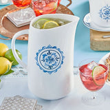 ❤️ Corelle PORTOFINO 2.5-Qt Porcelain BEVERAGE SERVING PITCHER *Italian coast blue tiles