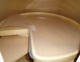 27x19 LAZY SUSAN Kitchen Cabinet CLEAR PLASTIC GRIP SHELF LINER Kidney Shape *NO Pole