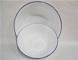Corelle NAVY INDIGO BLUE RIM *Choose 1 or 2 Qt SERVING BOWL *Cafe, True, Lia, Nordic, Hoops