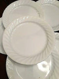 ❤️ 1 CORELLE Impressions ENHANCEMENTS 9" LUNCH Salad PLATE White Swirl Rim