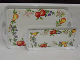 Corelle CHUTNEY Melamine Plastic TIDBIT TRAY Serving 15x6 Fruit Orchard Harvest