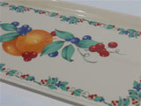 Corelle ABUNDANCE Fruit Sandstone Melamine Plastic TIDBIT TRAY Serving 15 x 6