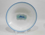 ❤️ EUC Corelle OCEAN DANCE 20-oz PASTA Stew BOWL Blue Green Sea Playful Dolphins