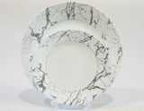 *NEW 20-pc Corelle STONE GREY DINNERWARE SET *Silver Gray Marble Asher Ribbons