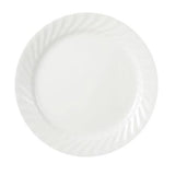 ❤️ 1 CORELLE Impressions ENHANCEMENTS 9" LUNCH Salad PLATE White Swirl Rim