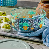 ❤️  2 Pyrex STAR WARS BABY YODA 4 Cup Storage Bowls MADALORIAN The Child Yumm & Snack