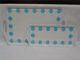 Corelle SOUTH BEACH Melamine RECTANGULAR TRAY Serving 19 x 11 Miami Blue Dots9 x 11
