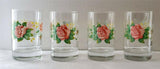 ❤️ NEW 4 Corelle ELEGANT ROSE 7-oz JUICE GLASSES Pink Weighted Bottom Drinkware