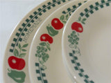 1 Corelle FARM FRESH Sandstone 10 1/4" DINNER PLATE Green Gingham Apples