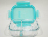 PYREX 2.1 Cup MEALBOX Meal Prep Leftover Divided Glass Storage Microwave Safe