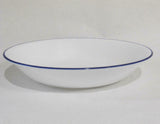 ❤️ Corelle BRIGHT BLUE RIM 20-oz PASTA BOWL Shallow Soup *Cobalt Circles True Ocean