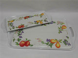 Corelle CHUTNEY Fruit Melamine RECTANGULAR TRAY Serving 19 x 11 Colorful Harvest